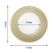 8 GOLD SILVER BRAIDED RIM 13" Round Clear Glass Charger Plate